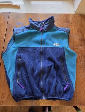 Vintage 90s Sierra Designs Color Block Fleece Vest Men's Large Gorpcore Retro Te